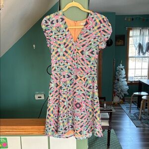 Lovers + Friends Multicolor Geometric Dress
